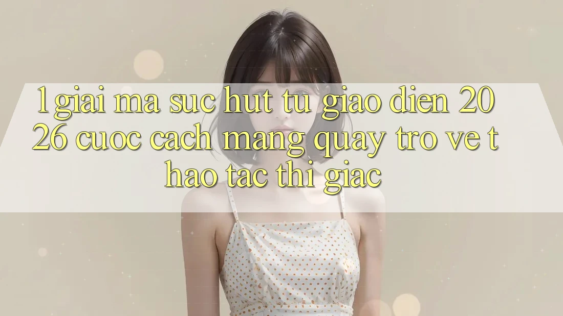 1. Giải Mã Sức Hút Từ “Giao Diện 2026” - Cuộc Cách Mạng Quay trở về Thao tác Thị Giác