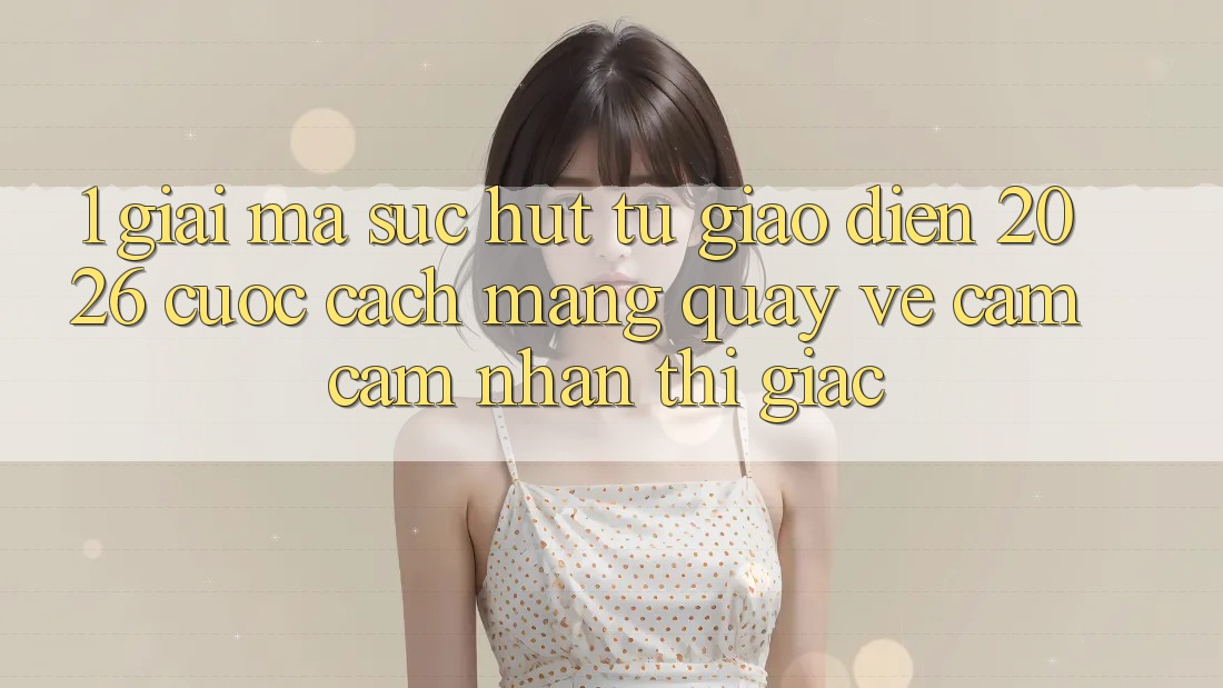 1. Giải Mã Sức Hút Từ “Giao Diện 2026” - Cuộc Cách Mạng Quay về Cảm cảm nhận Thị Giác