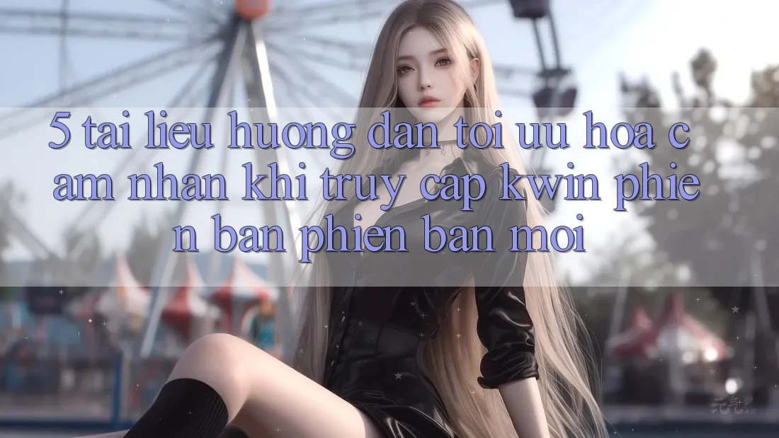 5. Tài liệu hướng dẫn Tối Ưu Hóa Cảm nhận Khi Truy Cập Kwin Phiên Bản Phiên bản mới 5. Tài liệu hướng dẫn Tối Ưu Hóa Cảm nhận Khi Truy Cập Kwin Phiên Bản Phiên bản mới