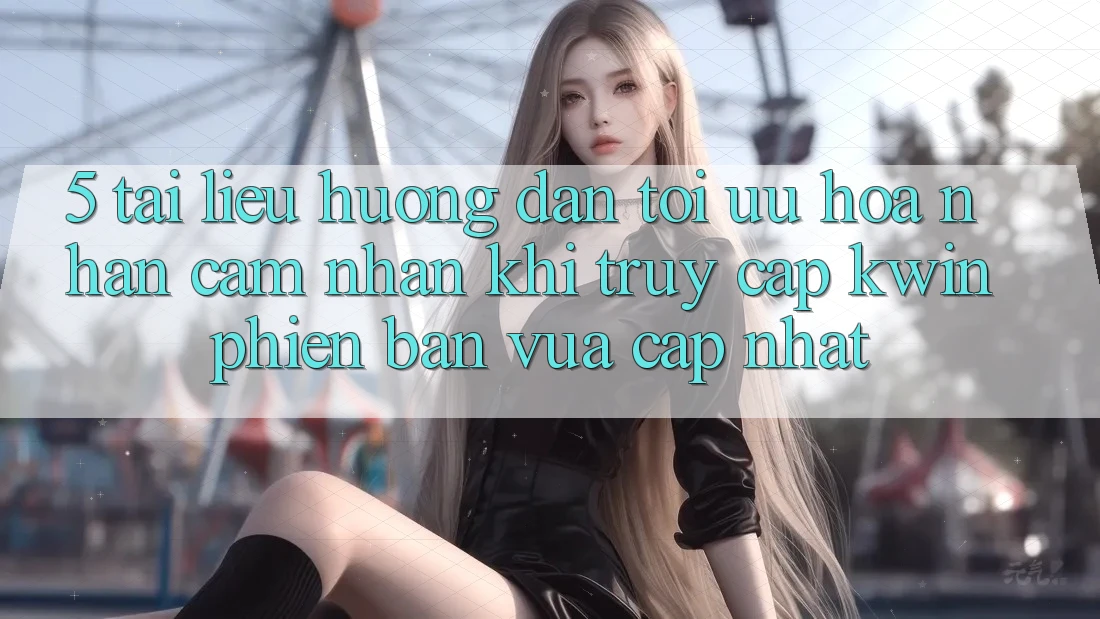 5. Tài liệu hướng dẫn Tối Ưu Hóa Nhận cảm nhận Khi Truy Cập Kwin Phiên Bản Vừa cập nhật
