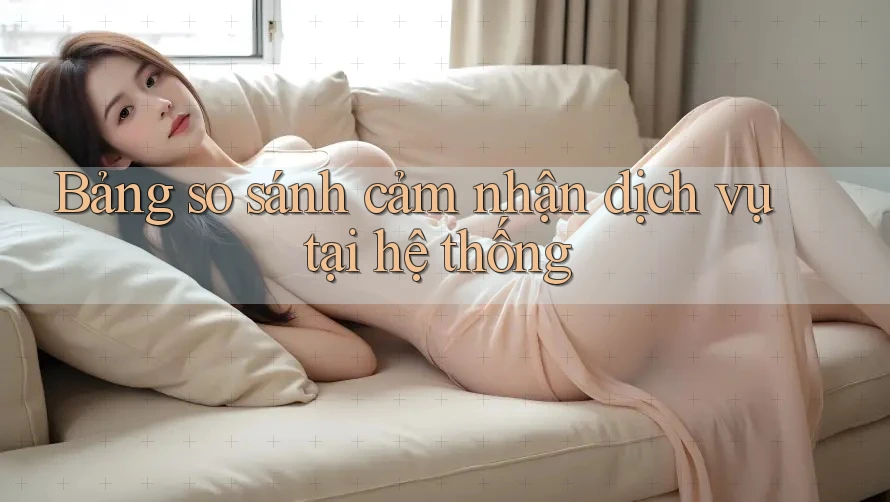 Bảng so sánh cảm nhận dịch vụ tại hệ thống Bảng so sánh cảm nhận dịch vụ tại hệ thống