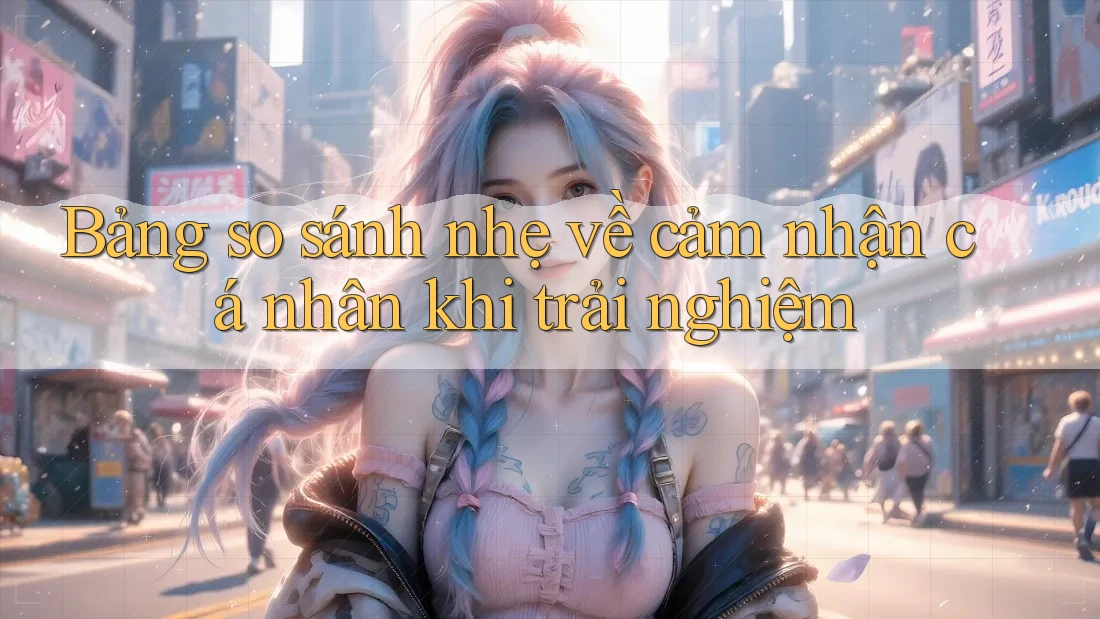 Bảng so sánh nhẹ về cảm nhận cá nhân khi trải nghiệm Bảng so sánh nhẹ về cảm nhận cá nhân khi trải nghiệm