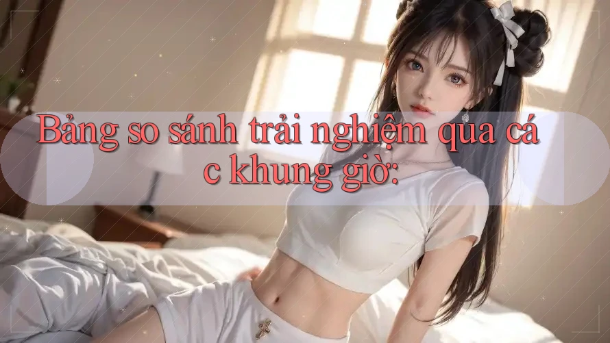 Bảng so sánh trải nghiệm qua các khung giờ