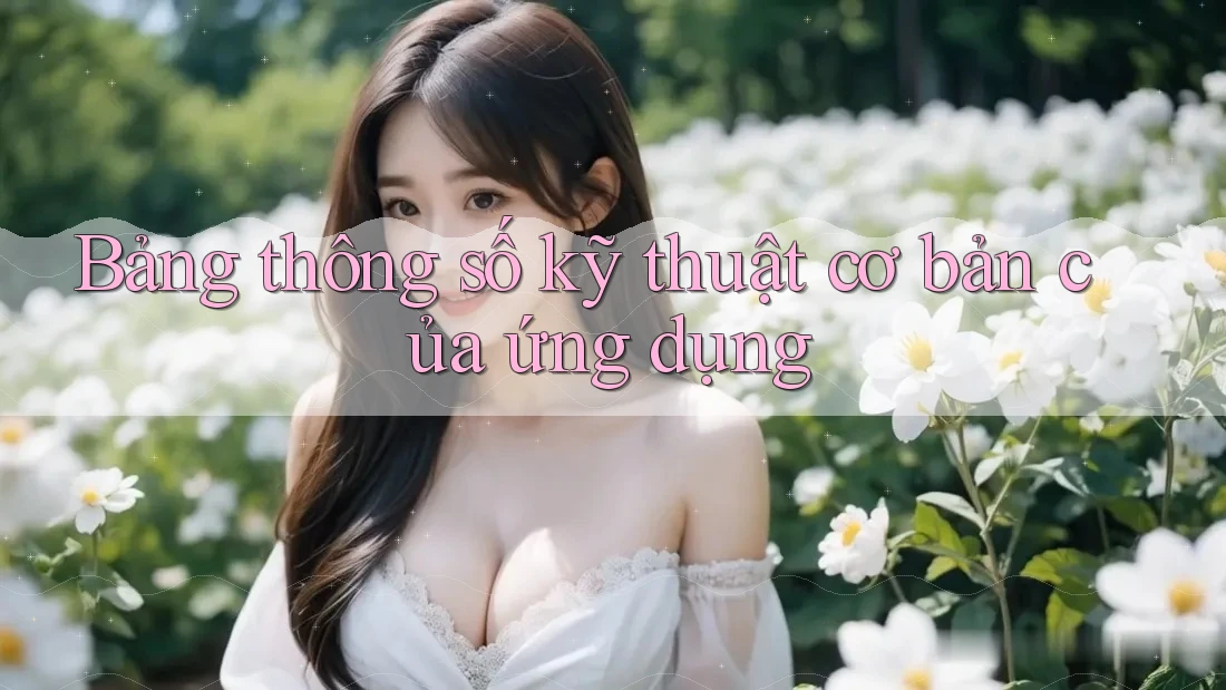 Bảng thông số kỹ thuật cơ bản của ứng dụng