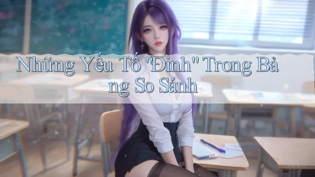 Những Yếu Tố “Đinh” Trong Bảng So Sánh